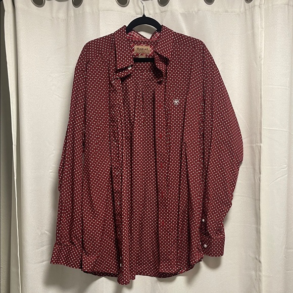 Ariat Other - Ariat Men's Burgundy Polka Dot Button Down Shirt